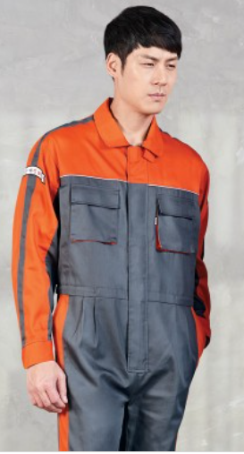 TB-721 소재	POLYESTER 65%, COTTON 35% 사이즈	M , L , XL , 2XL , 3XL , 4XL 색상	GREY/ORANGE (그레이/오렌지) 특징	하의 밑단 벨크로 비죠 / 앞,허리 투웨이 지퍼 사용 / 일체형