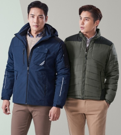 TB-540 네이비, TB-541 카키, 외피 나이론100%, 내피 폴리에스터100%, 외피 하이포라코팅, 패딩충전재, 정전기 안감