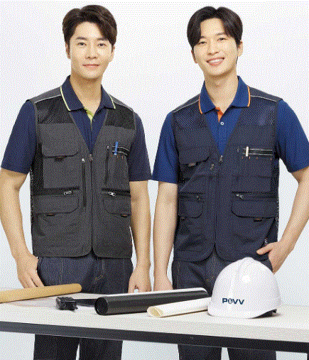 SM–V2303, SM-V2302, 더위를 벗고 시원함을 입자 가볍고,시원하고 상쾌한 망사 조끼 NYLON 100% COLOR DARK GREY / BLACK SIZE  M, L, XL, 2XL, 3XL, 4XL