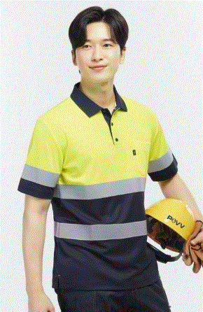 STS–2401 야간식별 고휘도 반사띠 통기성이 뛰어난 원단  POLYESTER 100% COLOR 형광그린/NAVY SIZE   M, L, XL, 2XL, 3XL, 4XL