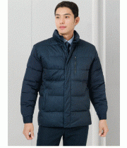 MT-2626, 네이비 멜란지, 폴리100%, 카라 안쪽 방한 스판 원단, 손목스냅버튼, 사이즈 90-120