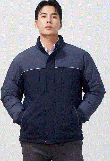 KSK 231,겉감:POLYESTER 65% RAYON 35% 충전재:웰론  특징  따뜻하고 가벼운 웰론소재 충전재 사용  댄디한 배색라인 투톤 디자인  사이즈  M / L / XL / 2XL / 3XL / 4XL