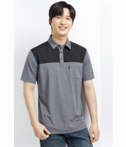 TS - 2501, Fabric POLYESTER 100% (싱글스판)  Color GRAY(메란지) / BLACK  Size M, L, XL, 2XL, 3XL, 4XL  1) 신축성,통기성이 뛰어난 티셔츠 소재 2) 블랙 배색 스타일 3) 단작 내부에 3색 직조 테이프 포인트