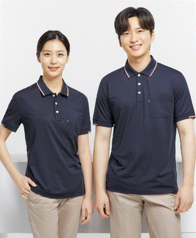 TS-2504, Fabric POLYESTER 100%  Color NAVY  Size M, L, XL, 2XL, 3XL, 4XL  카라, 소매 일부분 시보리 3색 포인트로 스타일