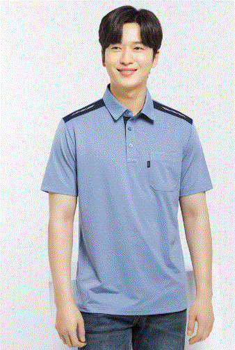 TS-2503 Fabric POLYESTER 100%  Color LIGHT BLUE / NAVY  Size M, L, XL, 2XL, 3XL, 4XL  1) 어깨 부분과 단작 내부 배색 처리 2) 어깨 배색 부분 좌,우 야광 전사 처리로 안전성 부여