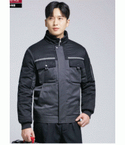 WM- J6503 착용자의 안전성과 작업 효율을 고려한 스타일.  FABRIC POLYESTER 65% RAYON 35%(T/R)  COLOR GREY/ NAVY  SIZE M,L,XL,2XL,3XL,4XL