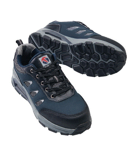 TB-430R / 리뉴얼 안전화 소재,액션누벅 사이즈	230~290,300,310mm 색상	Navy SOLEPU + 고무 에어백 이중창 IN SOLE	아치형 엠보싱 PU 인솔 특징	경량 스틸토캡 / 방판 소재 내답판 적용