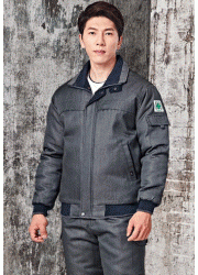 TB-64J / TB-64JP POLYESTER 65%, RAYON 35% 사이즈 상의 : M , L , XL , 2XL , 3XL , 4XL 하의 : 28 , 30 , 32 , 34 , 36 , 38 , 40 색상 GREY (그레이) 특징 정전기 차폐 안감 / 하의 히든 시보리 밑단 / YKK 지퍼 사용 충전재	패딩 (POLYESTER 100%)