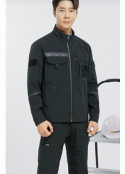 SM-J2602 下. SM-P2602 신축성,안전성,활동성, 내구성이 뛰어난 워크웨어.  Fabric NYLON 52%, RAYON 38%, SPAN(PU) 10%  Color DARK GREY  Size M, L, XL, 2XL, 3XL, 4XL
