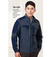 TB-1251 소재	NYLON 65%, POLYESTER 22%, SPAN 13% 사이즈	M , L , XL , 2XL , 3XL , 4XL 색상	NAVY (네이비) 특징	YKK 파카링방지 지퍼 사용 / 홑겹타입 점퍼