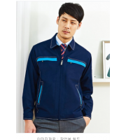 TB-323 소재	POLYESTER 65%, RAYON 35% 사이즈	M , L , XL , 2XL , 3XL , 4XL 색상	NAVY (네이비) 원단	TAK원단 사용 / T/R 트로피컬 특징	YKK 지퍼 사용