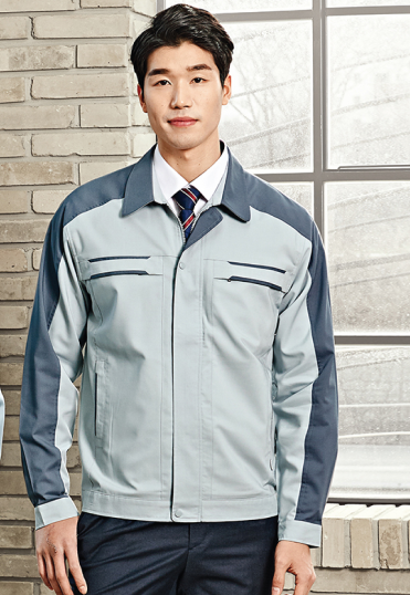 TB-102 소재	POLYESTER 65%, RAYON 35% 사이즈	M , L , XL , 2XL , 3XL , 4XL 색상	GREY (그레이) 원단	TAK원단 사용 / T/R 트로피컬 특징	YKK 지퍼 사용