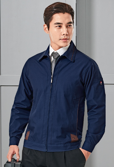 TB-313 소재	POLYESTER 65%, RAYON 35% 사이즈	M , L , XL , 2XL , 3XL , 4XL 색상	NAVY (네이비) 원단	TAK원단 사용 / T/R 트로피컬 특징	YKK 지퍼 사용