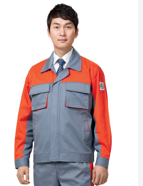 KSK720  제품소재  T/C  특징  GRAY톤과 깔끔한 ORANGE 배색  사이즈  M/L/XL/2XL/3XL/4XL 하의28~40