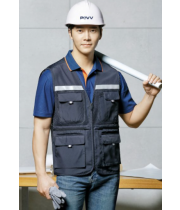 SM–V1901, 시원하게 더위를 물리치자! 쿨 아이스 망사 조끼 ICE MESH VEST,FABRIC POLYESTER 100% COLOR NAVY SIZE M,L,XL,2XL,3XL,4XL