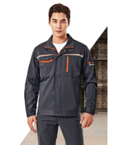 TB-1009J / TB-1009P, 	TB-1009J / TB-1009P 소재	POLYESTER 68%, RAYON 32% 사이즈	상의 : M , L , XL , 2XL , 3XL , 4XL 하의 : 28 , 30 , 32 , 34 , 36 , 38 , 40 색상	GREY (그레이) 원단	TAK원단 / TR 스판 트로피컬 / 한국 도레이사의 잠재권축사 사용 특징	YKK 지퍼 사용