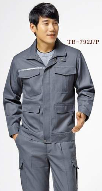 TB-792J / TB-792P 소재	COTTON 100% 사이즈	상의 : M , L , XL , 2XL , 3XL , 4XL 하의 : 28 , 30 , 32 , 34 , 36 , 38 , 40 색상	GREY (그레이) 특징	방염기능원단,YKK 지퍼 사용