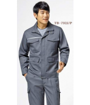 TB-792J / TB-792P 소재	COTTON 100% 사이즈	상의 : M , L , XL , 2XL , 3XL , 4XL 하의 : 28 , 30 , 32 , 34 , 36 , 38 , 40 색상	GREY (그레이) 특징	방염기능원단,YKK 지퍼 사용