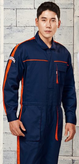 TB-711 소재	POLYESTER 65%, COTTON 35% 사이즈	M , L , XL , 2XL , 3XL , 4XL 색상	NAVY/ORANGE (네이비/오렌지) 특징	하의 밑단 벨크로 비죠 / 앞,허리 투웨이 지퍼 사용 / 일체형