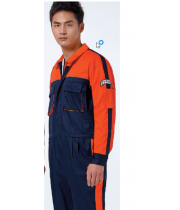 TB-728 소재	POLYESTER 65%, COTTON 35% 사이즈	M , L , XL , 2XL , 3XL , 4XL 색상	NAVY/ORANGE (네이비/오렌지) 특징	하의 밑단 벨크로 비죠 / 앞,허리 투웨이 지퍼 사용 / 일체형