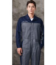 TB-719 소재	POLYESTER 65%, COTTON 35% 사이즈	M , L , XL , 2XL , 3XL , 4XL 색상	GREY/NAVY (그레이/네이비) 특징	하의 밑단 벨크로 비죠 / 앞,허리 투웨이 지퍼 사용 / 일체형