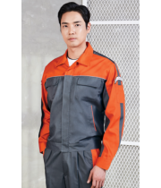 TB-723J / TB-723P 소재	POLYESTER 65%, COTTON 35% 사이즈	상의 : M , L , XL , 2XL , 3XL , 4XL 하의 : 28 , 30 , 32 , 34 , 36 , 38 , 40 색상	GREY/ORANGE (그레이/오렌지) 특징	하의 밑단 벨크로 비죠 / YKK 지퍼 사용