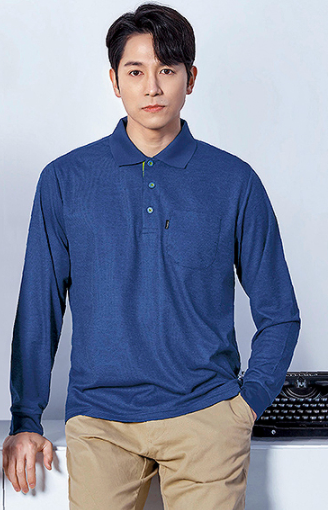 TL 31  POLYESTER 100% 국내산 원단, 긴팔 BLUE Size: S / M / L / XL / 2XL / 3XL / 4XL