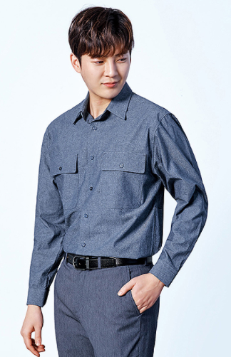 UBS 402	  COTTON 100% 청해지 / 상의 INDIGO BLUE Size: 95~120