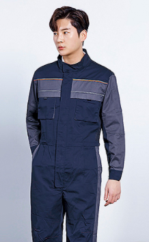 UBS 6060	  POLYESTER 65%, COTTON 35% 상의, 하의 일체형 NAVY Size: M / L / XL / 2XL / 3XL / 4XL