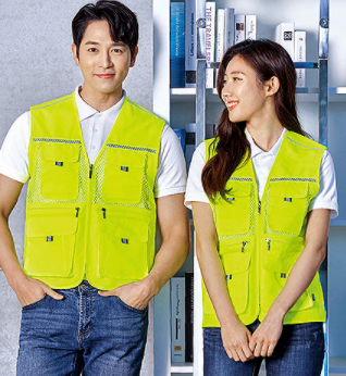 UBS 8605	  POLYESTER 100% 조끼, 형광노랑 YELLOW Size: M / L / XL / 2XL / 3XL / 4XL