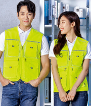 UBS 8605	  POLYESTER 100% 조끼, 형광노랑 YELLOW Size: M / L / XL / 2XL / 3XL / 4XL