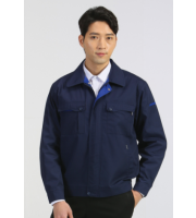 A-343, Polyester 65% Cotton 35%   C O L O R  곤색 (NAVY)   S I Z E  M / L / XL / 2XL / 3XL / 4XL / 5XL ‌ ‌ ‌ ‌- 경량 면 혼용 원단을 사용  - 어깨 및 안주머니에 볼펜 꽂이  - 가슴 주머니를 지퍼로 마감(좌측) 물건이 빠지는 것을 방지 ‌ ‌- 허리 밴드로 마감