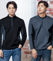 UBS 9501,UBS 9502 좌측 POLYESTER 100% BLACK Size: S / M / L / XL / 2XL / 3XL / 4XL 기모 티셔츠, 우측 POLYESTER 100% GREY Size: S / M / L / XL / 2XL / 3XL / 4XL 기모 티셔츠