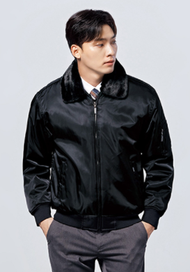 UBS 1307 NYLON 100% BLACK Size: M / L / XL / 2XL / 3XL / 4XL 견장 항공 점퍼