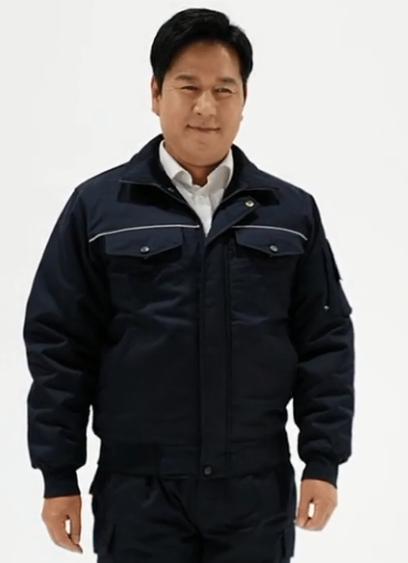 ED-11,Polyester 65% Rayon 35%  C O L O R  곤색 (NAVY)   S I Z E  M / L / XL / 2XL / 3XL / 4XL / 5XL ‌ ‌  - 부드럽고 튼튼한 TR원단 사용 ‌ ‌- 야간에 안전을 생각한 가슴 반사 파이핑 ‌‌ ‌- 넉넉한 수납을 고려한 다양한 주머니 ‌ - WR 가공으로 생활 방수, 방오 기능 ‌ ‌- 정전기 방지 안감 사용