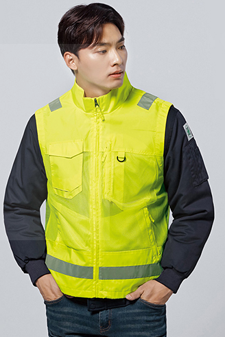 SV1,  POLYESTER 100% 형광 조끼 YELLOW Size: M / L / XL / 2XL / 3XL