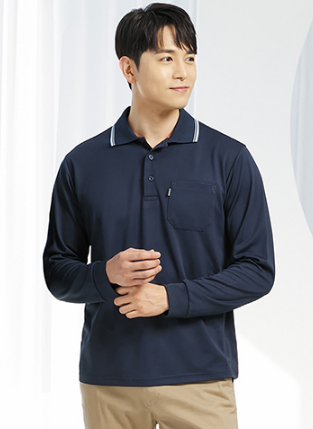 T1, POLYESTER 100% 국내산 원단, 긴팔 NAVY Size: S / M / L / XL / 2XL / 3XL / 4XL