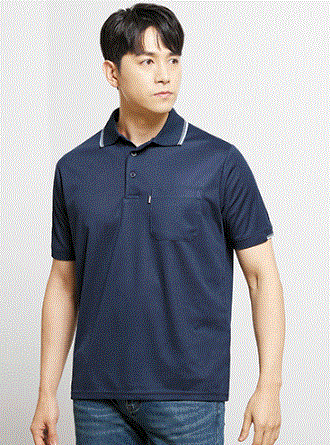 T1, POLYESTER 100% 국내산 원단, 반팔 NAVY Size: S / M / L / XL / 2XL / 3XL / 4XL