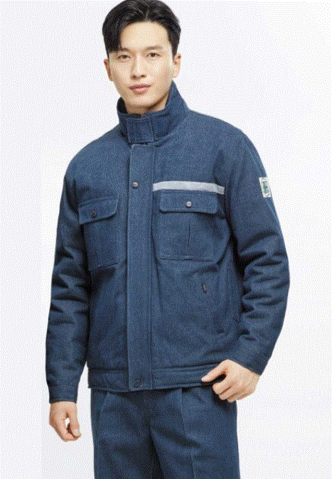 WM–J812 .WM – P910 보온재(패딩) 처리 (상의) WM-J812 FABRIC  COTTON 80%(청지) / POLYESTER 20% COLOR  BLUE SIZE M, L, XL, 2XL, 3XL, 4XL (하의) WM-P910  FABRIC  COTTON 80%(청지) / POLYESTER 20% COLOR  BLUE SIZE  28~42 INCH