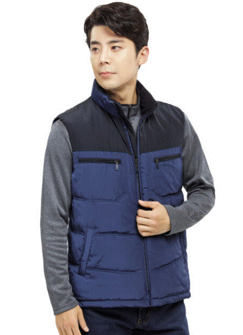 WM–V1401 [특허] WELLON VEST 솜보다 가볍고, 우수한 보온성 신소재 웰론, POLYESTER 100% (메모리) COLOR  R/BLUE SIZE  M, L, XL, 2XL, 3XL, 4XL