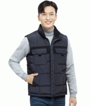 WM–V1402 [특허] WELLON VEST 솜보다 가볍고, 우수한 보온성 신소재웰론,POLYESTER 100% (메모리) COLOR  NAVY SIZE  M, L, XL, 2XL, 3XL, 4XL