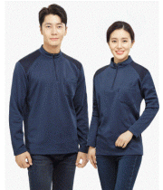 TS–6001 기모소재 티셔츠, 부드럽고 보온성이 뛰어난 기모 원단, POLYESTER 100% COLOR  NAVY SIZE  M, L, XL, 2XL, 3XL, 4XL