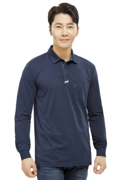 TS–2308, COOL T-SHIRTS 냉감성, 내구성, 활동성, 쾌적한 착용감, POLYESTER 94% / PU 6% COLOR NAVY SIZE  M, L, XL, 2XL, 3XL, 4XL