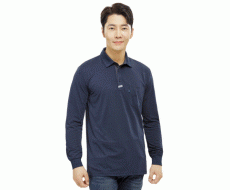 TS–2308, COOL T-SHIRTS 냉감성, 내구성, 활동성, 쾌적한 착용감, POLYESTER 94% / PU 6% COLOR NAVY SIZE  M, L, XL, 2XL, 3XL, 4XL