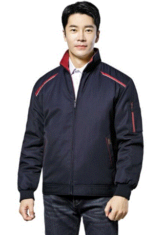 WM–J1304 카라내부에 보온성 좋은 폴라폴리스처리 손목 시보리 형태, POLYESTER 65% RAYON 35%(TR) COLOR  NAVY / WINE SIZE  M, L, XL, 2XL, 3XL, 4XL