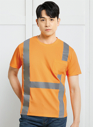 S2 POLYESTER 100%, 국내산 원단, 디자인등록, 형광 주황 ORANGE Size: L / XL / 2XL / 3XL