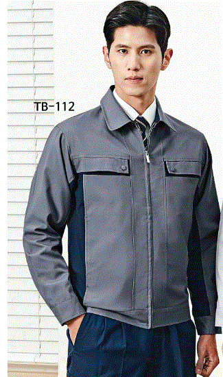 TB-112, POLYESTER 65%, RAYON 35% 사이즈	M , L , XL , 2XL , 3XL , 4XL 색상	GREY (그레이) 원단 TAK원단 사용 / T/R 트로피컬 특징	YKK 지퍼 사용