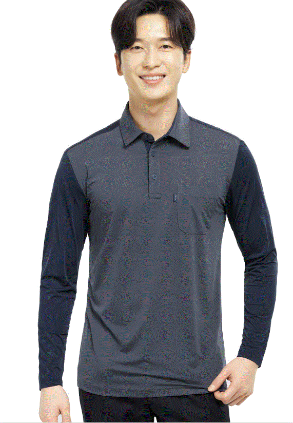 TS–2309 냉감성, 내구성, 활동성, 쾌적한 착용감 , 몸판 POLYESTER 92% PU 8% 배색 POLYESTER 80% PU 20% (냉감원단) COLOR NAVY SIZE  M, L, XL, 2XL, 3XL, 4XL